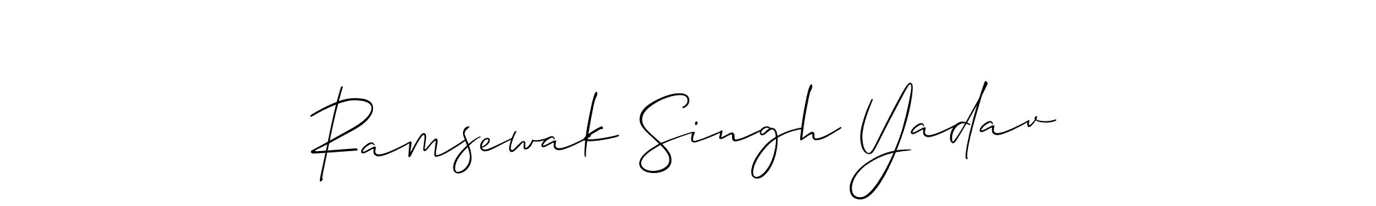 Also we have Ramsewak Singh Yadav name is the best signature style. Create professional handwritten signature collection using Allison_Script autograph style. Ramsewak Singh Yadav signature style 2 images and pictures png