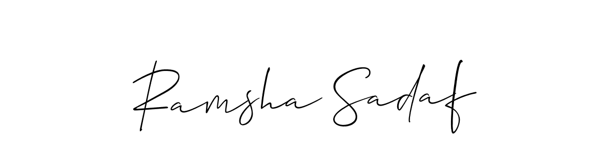 How to Draw Ramsha Sadaf signature style? Allison_Script is a latest design signature styles for name Ramsha Sadaf. Ramsha Sadaf signature style 2 images and pictures png