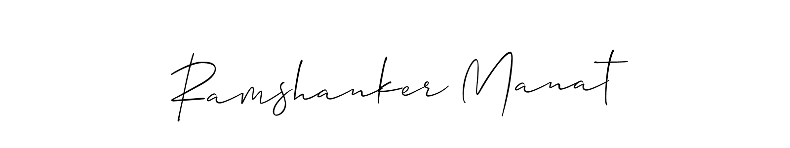 Also You can easily find your signature by using the search form. We will create Ramshanker Manat name handwritten signature images for you free of cost using Allison_Script sign style. Ramshanker Manat signature style 2 images and pictures png