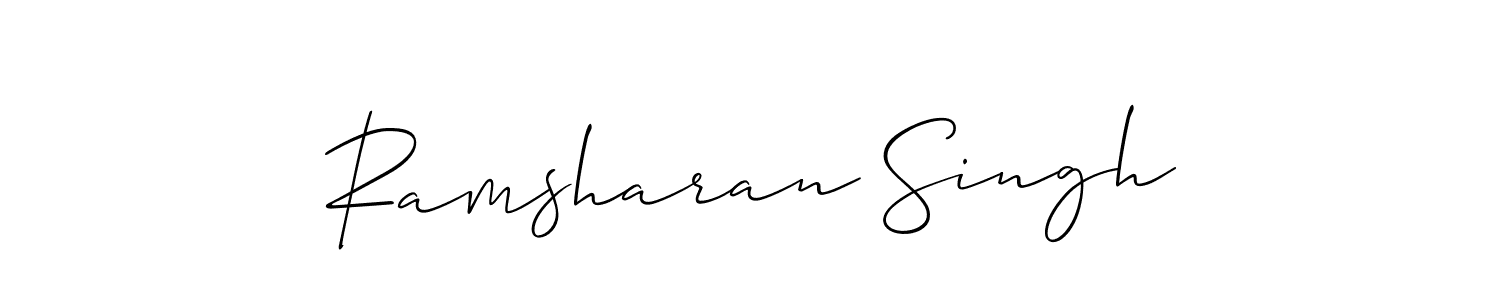 Ramsharan Singh stylish signature style. Best Handwritten Sign (Allison_Script) for my name. Handwritten Signature Collection Ideas for my name Ramsharan Singh. Ramsharan Singh signature style 2 images and pictures png