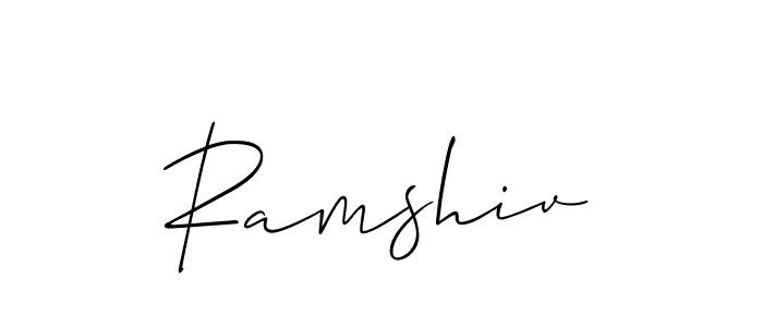 Design your own signature with our free online signature maker. With this signature software, you can create a handwritten (Allison_Script) signature for name Ramshiv. Ramshiv signature style 2 images and pictures png