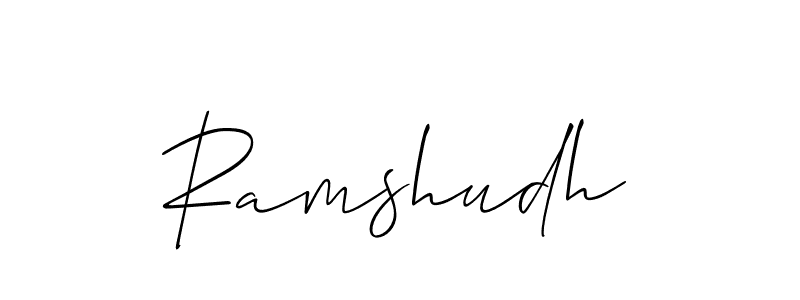 Ramshudh stylish signature style. Best Handwritten Sign (Allison_Script) for my name. Handwritten Signature Collection Ideas for my name Ramshudh. Ramshudh signature style 2 images and pictures png