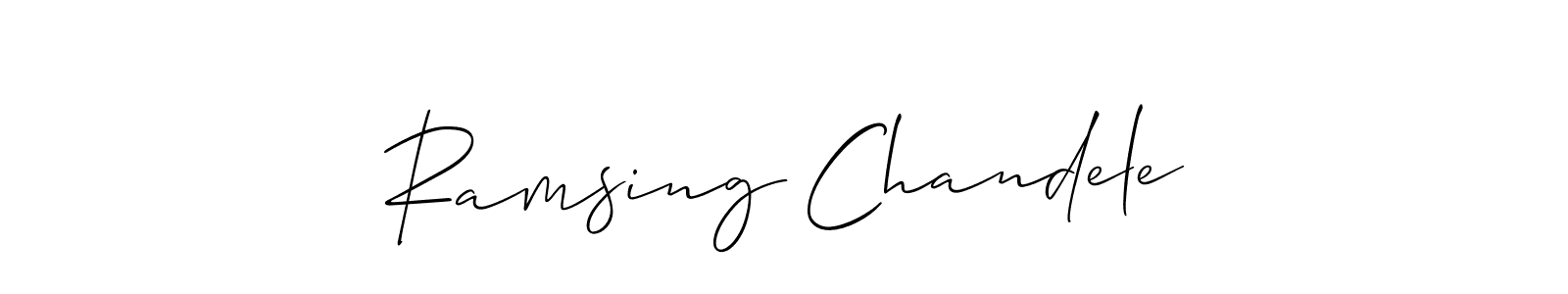 if you are searching for the best signature style for your name Ramsing Chandele. so please give up your signature search. here we have designed multiple signature styles  using Allison_Script. Ramsing Chandele signature style 2 images and pictures png