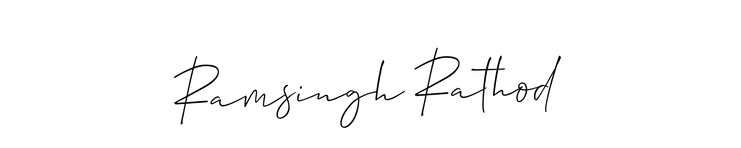 Make a beautiful signature design for name Ramsingh Rathod. With this signature (Allison_Script) style, you can create a handwritten signature for free. Ramsingh Rathod signature style 2 images and pictures png