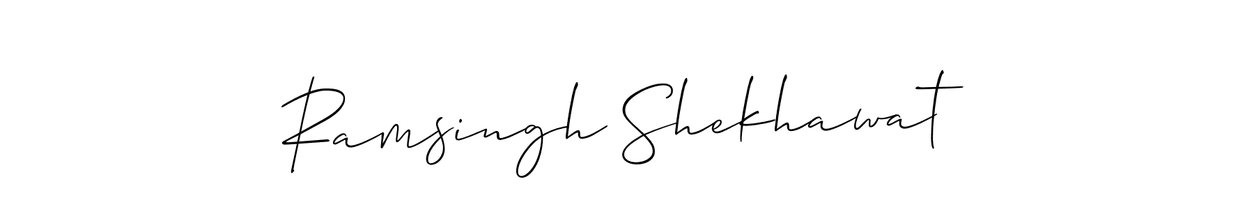 Also we have Ramsingh Shekhawat name is the best signature style. Create professional handwritten signature collection using Allison_Script autograph style. Ramsingh Shekhawat signature style 2 images and pictures png