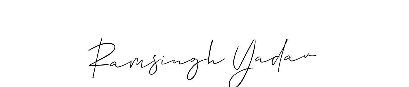This is the best signature style for the Ramsingh Yadav name. Also you like these signature font (Allison_Script). Mix name signature. Ramsingh Yadav signature style 2 images and pictures png
