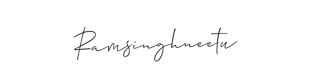 Also we have Ramsinghneetu name is the best signature style. Create professional handwritten signature collection using Allison_Script autograph style. Ramsinghneetu signature style 2 images and pictures png