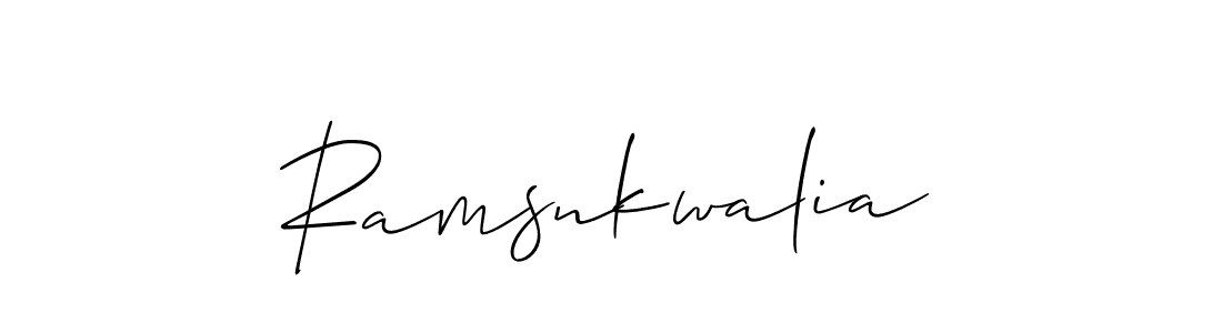 How to Draw Ramsnkwalia signature style? Allison_Script is a latest design signature styles for name Ramsnkwalia. Ramsnkwalia signature style 2 images and pictures png