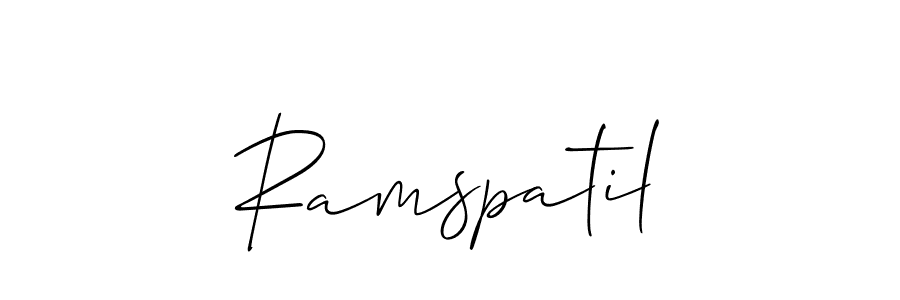 Create a beautiful signature design for name Ramspatil. With this signature (Allison_Script) fonts, you can make a handwritten signature for free. Ramspatil signature style 2 images and pictures png