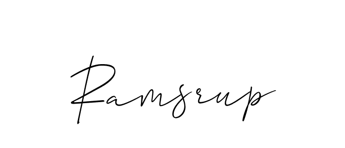 It looks lik you need a new signature style for name Ramsrup. Design unique handwritten (Allison_Script) signature with our free signature maker in just a few clicks. Ramsrup signature style 2 images and pictures png