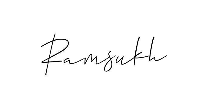 Allison_Script is a professional signature style that is perfect for those who want to add a touch of class to their signature. It is also a great choice for those who want to make their signature more unique. Get Ramsukh name to fancy signature for free. Ramsukh signature style 2 images and pictures png