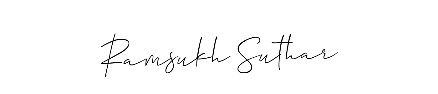 You can use this online signature creator to create a handwritten signature for the name Ramsukh Suthar. This is the best online autograph maker. Ramsukh Suthar signature style 2 images and pictures png