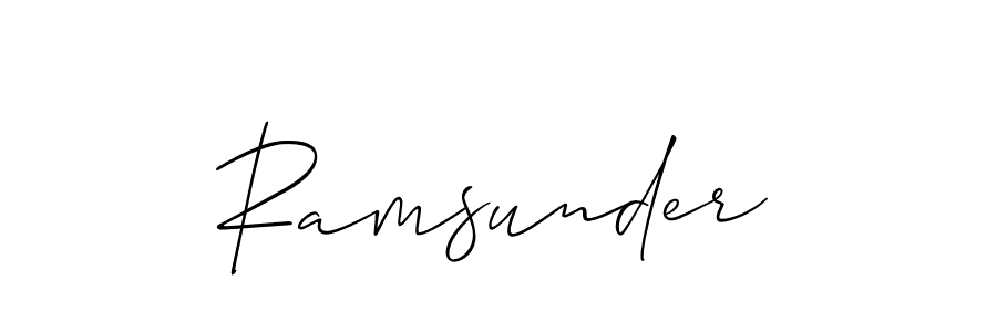 How to make Ramsunder name signature. Use Allison_Script style for creating short signs online. This is the latest handwritten sign. Ramsunder signature style 2 images and pictures png