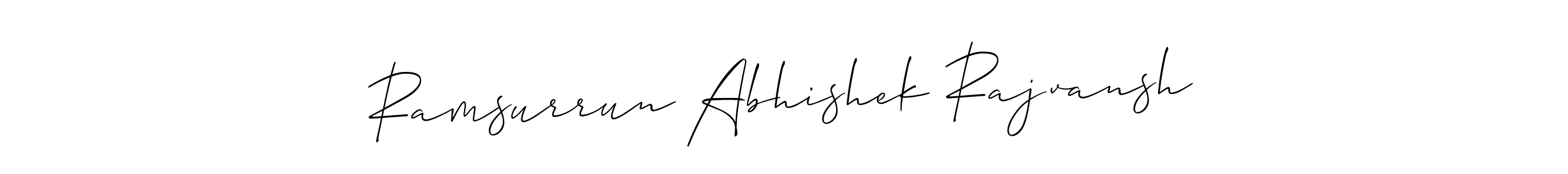 How to make Ramsurrun Abhishek Rajvansh signature? Allison_Script is a professional autograph style. Create handwritten signature for Ramsurrun Abhishek Rajvansh name. Ramsurrun Abhishek Rajvansh signature style 2 images and pictures png