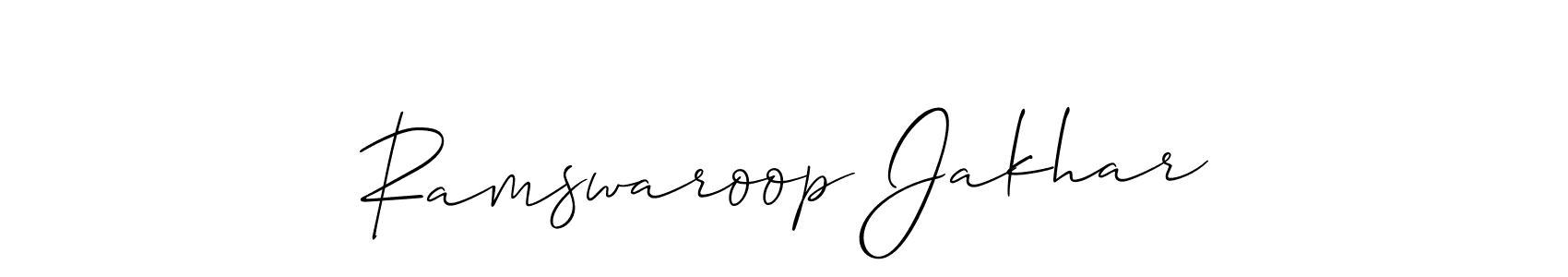 You can use this online signature creator to create a handwritten signature for the name Ramswaroop Jakhar. This is the best online autograph maker. Ramswaroop Jakhar signature style 2 images and pictures png