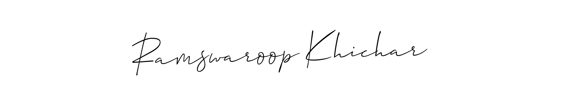 Here are the top 10 professional signature styles for the name Ramswaroop Khichar. These are the best autograph styles you can use for your name. Ramswaroop Khichar signature style 2 images and pictures png