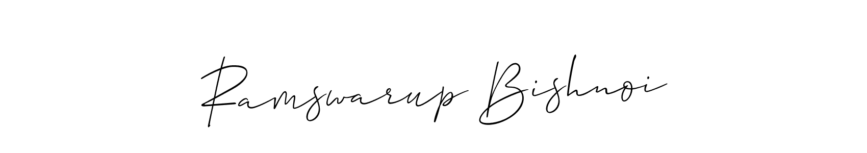 How to Draw Ramswarup Bishnoi signature style? Allison_Script is a latest design signature styles for name Ramswarup Bishnoi. Ramswarup Bishnoi signature style 2 images and pictures png