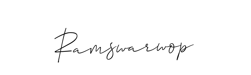 Make a short Ramswarwop signature style. Manage your documents anywhere anytime using Allison_Script. Create and add eSignatures, submit forms, share and send files easily. Ramswarwop signature style 2 images and pictures png