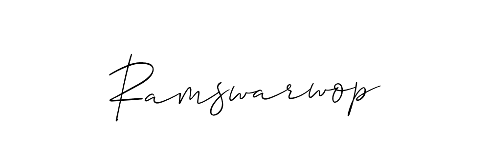 Make a short Ramswarwop signature style. Manage your documents anywhere anytime using Allison_Script. Create and add eSignatures, submit forms, share and send files easily. Ramswarwop signature style 2 images and pictures png