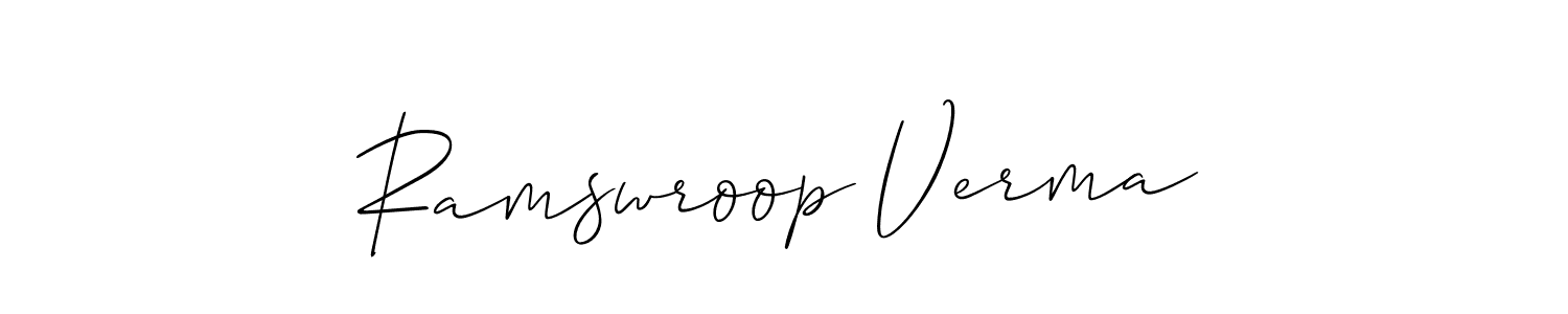 Once you've used our free online signature maker to create your best signature Allison_Script style, it's time to enjoy all of the benefits that Ramswroop Verma name signing documents. Ramswroop Verma signature style 2 images and pictures png