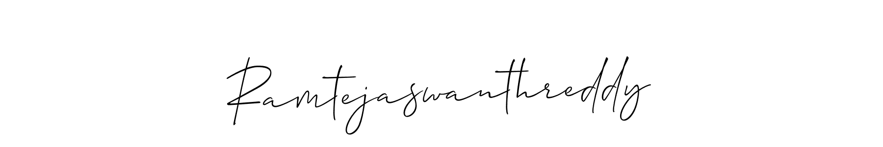 Make a short Ramtejaswanthreddy signature style. Manage your documents anywhere anytime using Allison_Script. Create and add eSignatures, submit forms, share and send files easily. Ramtejaswanthreddy signature style 2 images and pictures png