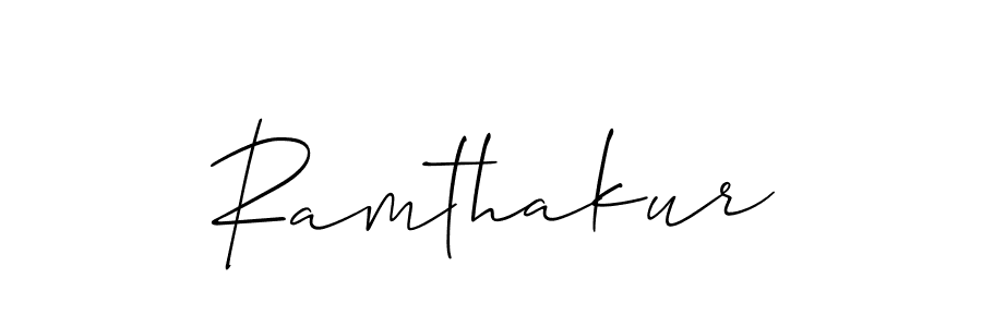 Design your own signature with our free online signature maker. With this signature software, you can create a handwritten (Allison_Script) signature for name Ramthakur. Ramthakur signature style 2 images and pictures png