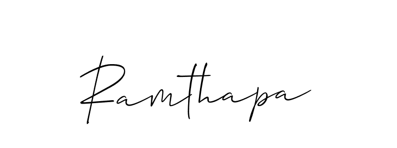 Best and Professional Signature Style for Ramthapa. Allison_Script Best Signature Style Collection. Ramthapa signature style 2 images and pictures png