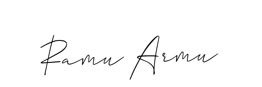 Design your own signature with our free online signature maker. With this signature software, you can create a handwritten (Allison_Script) signature for name Ramu Armu. Ramu Armu signature style 2 images and pictures png