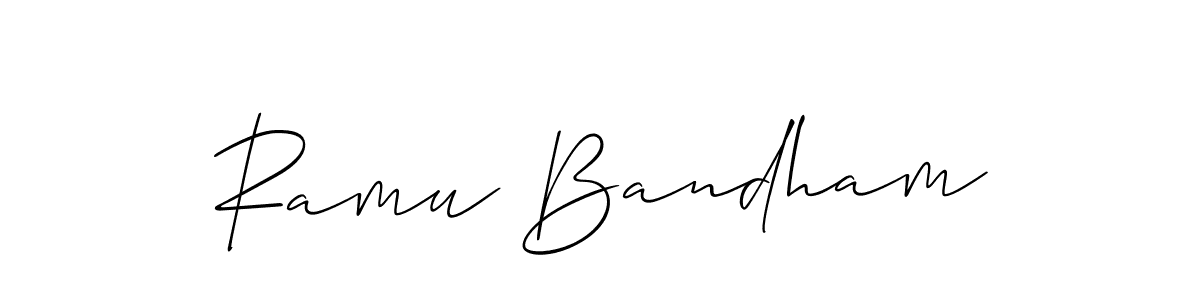Ramu Bandham stylish signature style. Best Handwritten Sign (Allison_Script) for my name. Handwritten Signature Collection Ideas for my name Ramu Bandham. Ramu Bandham signature style 2 images and pictures png
