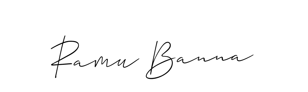 How to Draw Ramu Banna signature style? Allison_Script is a latest design signature styles for name Ramu Banna. Ramu Banna signature style 2 images and pictures png