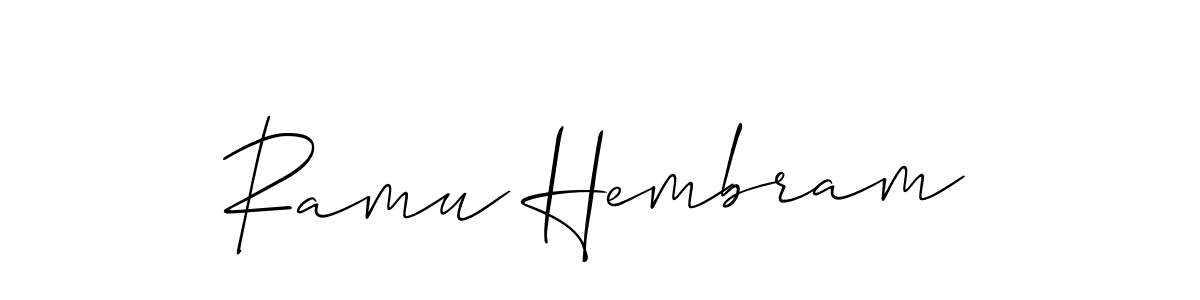 Make a beautiful signature design for name Ramu Hembram. Use this online signature maker to create a handwritten signature for free. Ramu Hembram signature style 2 images and pictures png