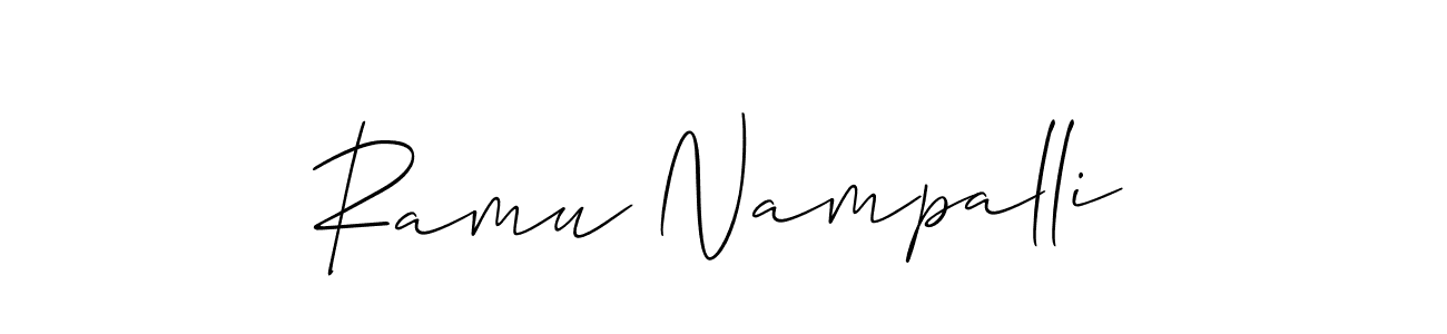 Best and Professional Signature Style for Ramu Nampalli. Allison_Script Best Signature Style Collection. Ramu Nampalli signature style 2 images and pictures png
