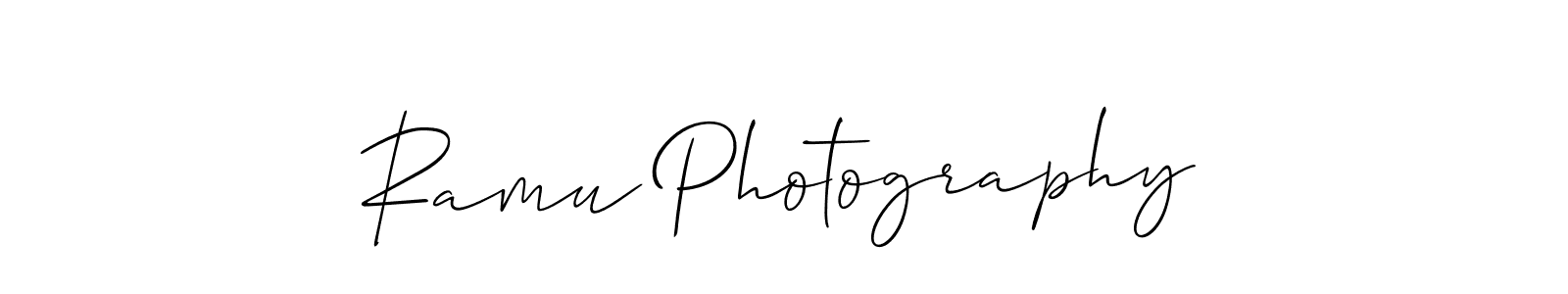 How to Draw Ramu Photography signature style? Allison_Script is a latest design signature styles for name Ramu Photography. Ramu Photography signature style 2 images and pictures png
