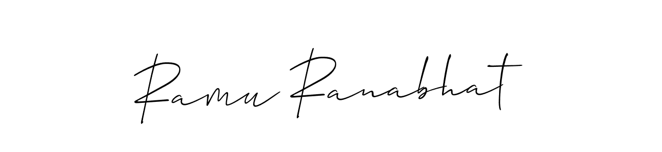 Make a beautiful signature design for name Ramu Ranabhat. With this signature (Allison_Script) style, you can create a handwritten signature for free. Ramu Ranabhat signature style 2 images and pictures png