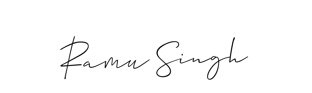 How to make Ramu Singh signature? Allison_Script is a professional autograph style. Create handwritten signature for Ramu Singh name. Ramu Singh signature style 2 images and pictures png