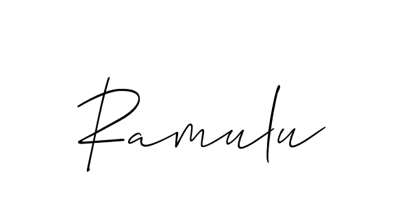 How to make Ramulu name signature. Use Allison_Script style for creating short signs online. This is the latest handwritten sign. Ramulu signature style 2 images and pictures png