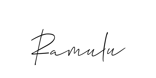 Similarly Allison_Script is the best handwritten signature design. Signature creator online .You can use it as an online autograph creator for name Ramulu. Ramulu signature style 2 images and pictures png