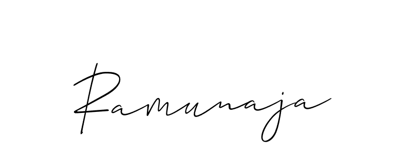 How to make Ramunaja signature? Allison_Script is a professional autograph style. Create handwritten signature for Ramunaja name. Ramunaja signature style 2 images and pictures png