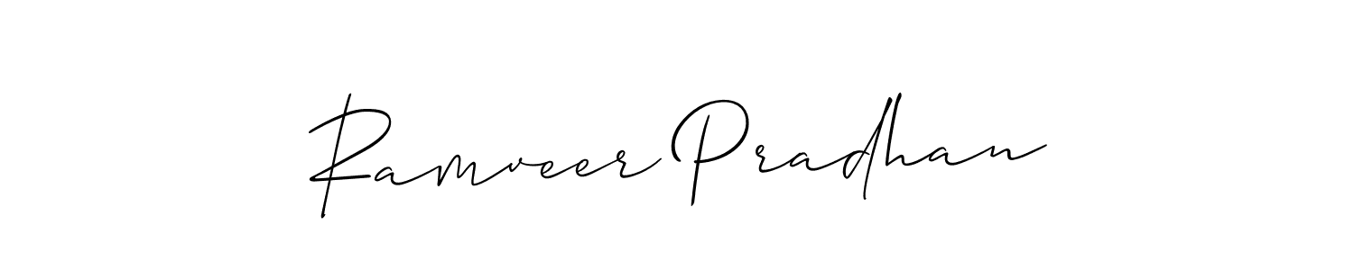 How to Draw Ramveer Pradhan signature style? Allison_Script is a latest design signature styles for name Ramveer Pradhan. Ramveer Pradhan signature style 2 images and pictures png