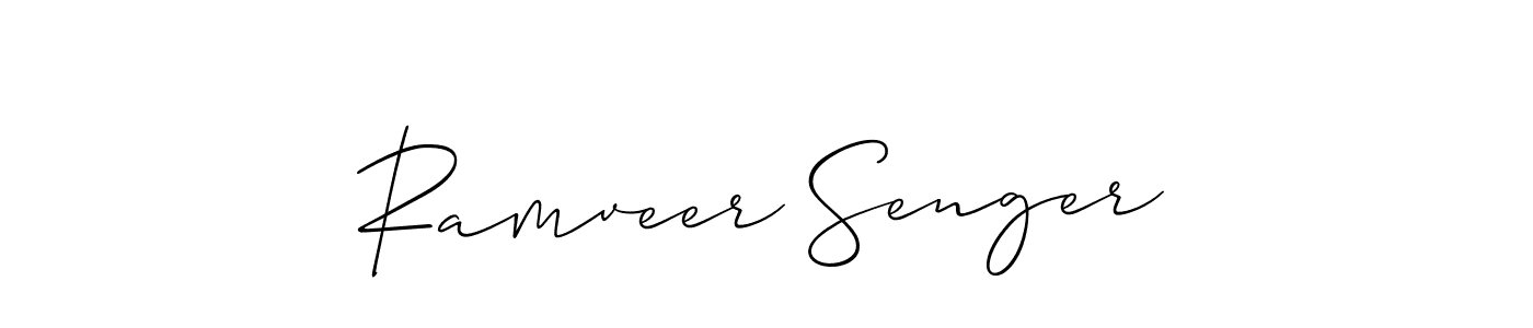 How to Draw Ramveer Senger signature style? Allison_Script is a latest design signature styles for name Ramveer Senger. Ramveer Senger signature style 2 images and pictures png