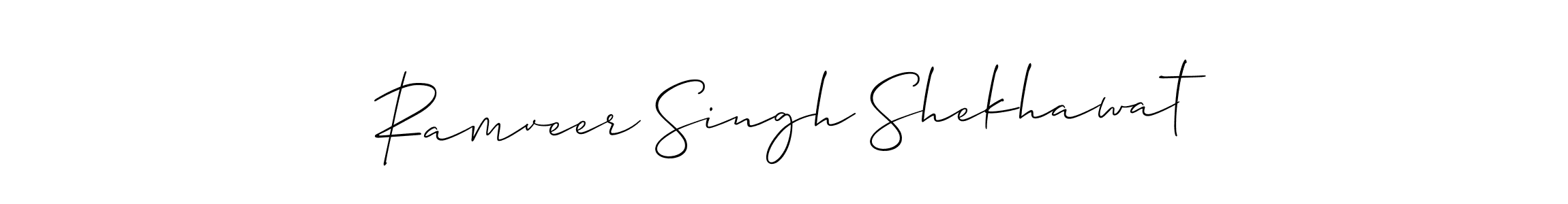 Ramveer Singh Shekhawat stylish signature style. Best Handwritten Sign (Allison_Script) for my name. Handwritten Signature Collection Ideas for my name Ramveer Singh Shekhawat. Ramveer Singh Shekhawat signature style 2 images and pictures png