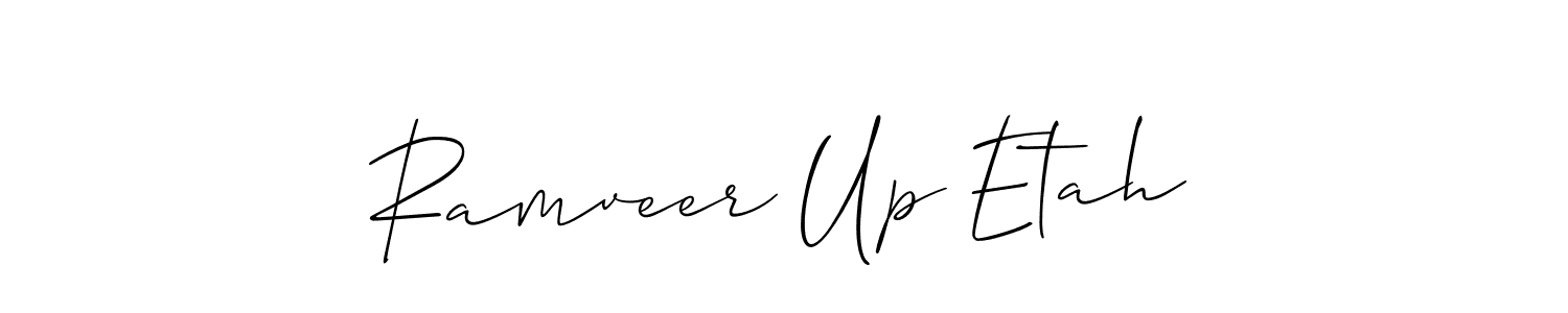 You can use this online signature creator to create a handwritten signature for the name Ramveer Up Etah. This is the best online autograph maker. Ramveer Up Etah signature style 2 images and pictures png