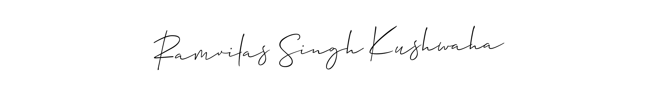 Use a signature maker to create a handwritten signature online. With this signature software, you can design (Allison_Script) your own signature for name Ramvilas Singh Kushwaha. Ramvilas Singh Kushwaha signature style 2 images and pictures png