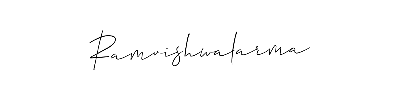 You should practise on your own different ways (Allison_Script) to write your name (Ramvishwalarma) in signature. don't let someone else do it for you. Ramvishwalarma signature style 2 images and pictures png