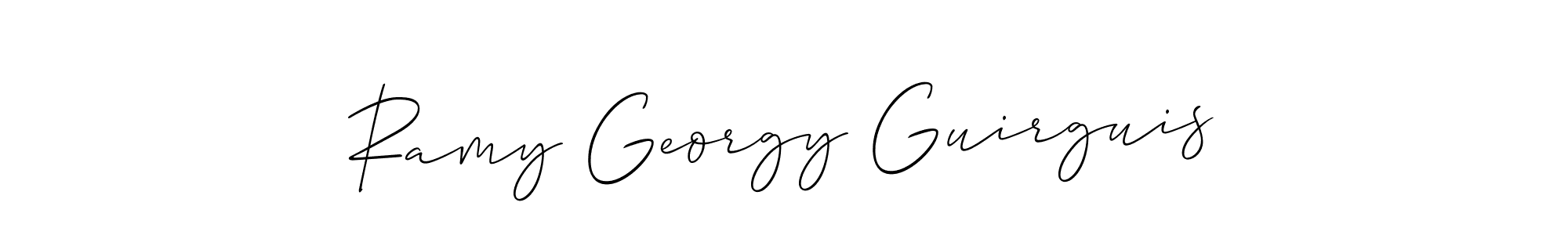 Once you've used our free online signature maker to create your best signature Allison_Script style, it's time to enjoy all of the benefits that Ramy Georgy Guirguis name signing documents. Ramy Georgy Guirguis signature style 2 images and pictures png