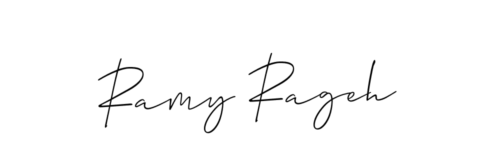 if you are searching for the best signature style for your name Ramy Rageh. so please give up your signature search. here we have designed multiple signature styles  using Allison_Script. Ramy Rageh signature style 2 images and pictures png