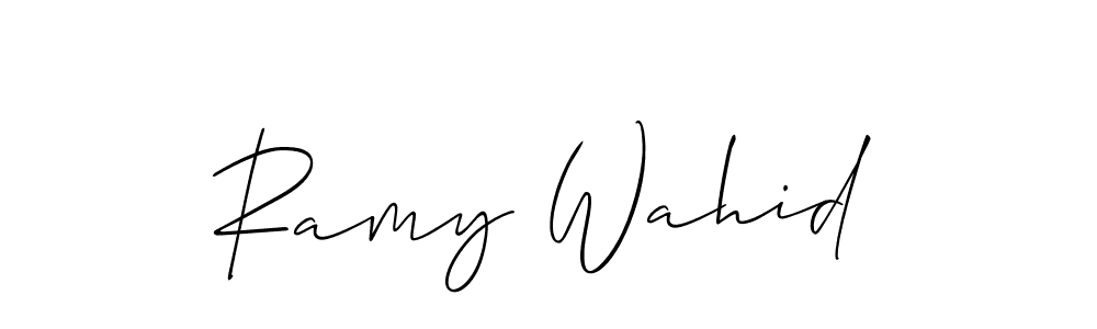 Best and Professional Signature Style for Ramy Wahid. Allison_Script Best Signature Style Collection. Ramy Wahid signature style 2 images and pictures png