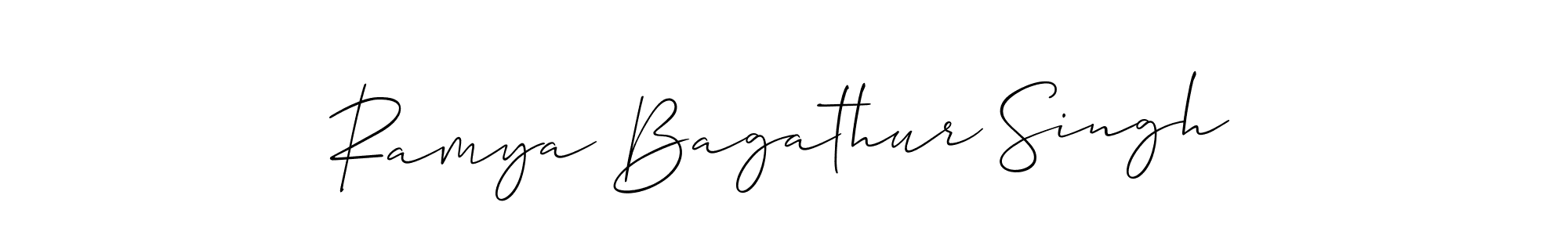 It looks lik you need a new signature style for name Ramya Bagathur Singh. Design unique handwritten (Allison_Script) signature with our free signature maker in just a few clicks. Ramya Bagathur Singh signature style 2 images and pictures png