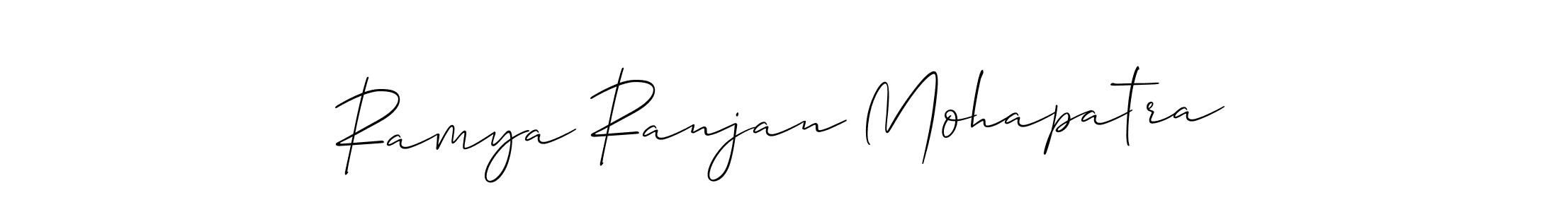 This is the best signature style for the Ramya Ranjan Mohapatra name. Also you like these signature font (Allison_Script). Mix name signature. Ramya Ranjan Mohapatra signature style 2 images and pictures png