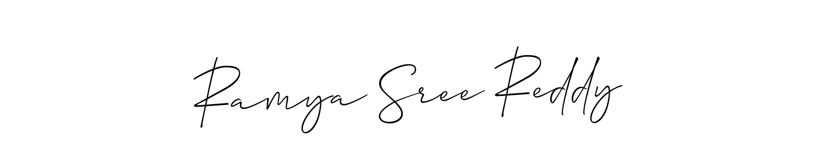 Ramya Sree Reddy stylish signature style. Best Handwritten Sign (Allison_Script) for my name. Handwritten Signature Collection Ideas for my name Ramya Sree Reddy. Ramya Sree Reddy signature style 2 images and pictures png